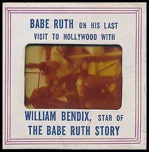 1948 Vis-Ed Big League Viewer Babe Ruth William Bendix